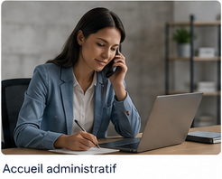 Accueil administratif avec orientation et suivi des appels par IA