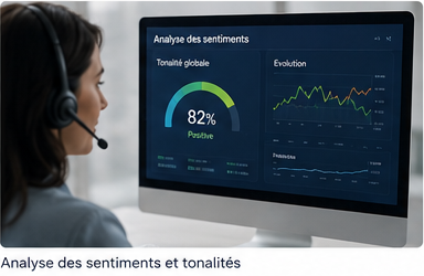 Analyse des sentiments et tonalités des appels pour le pilotage qualité